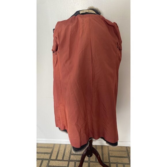 Vintage Lilli Ann Fur Trim Coat Jacket Gray 60s - Picture 12 of 15